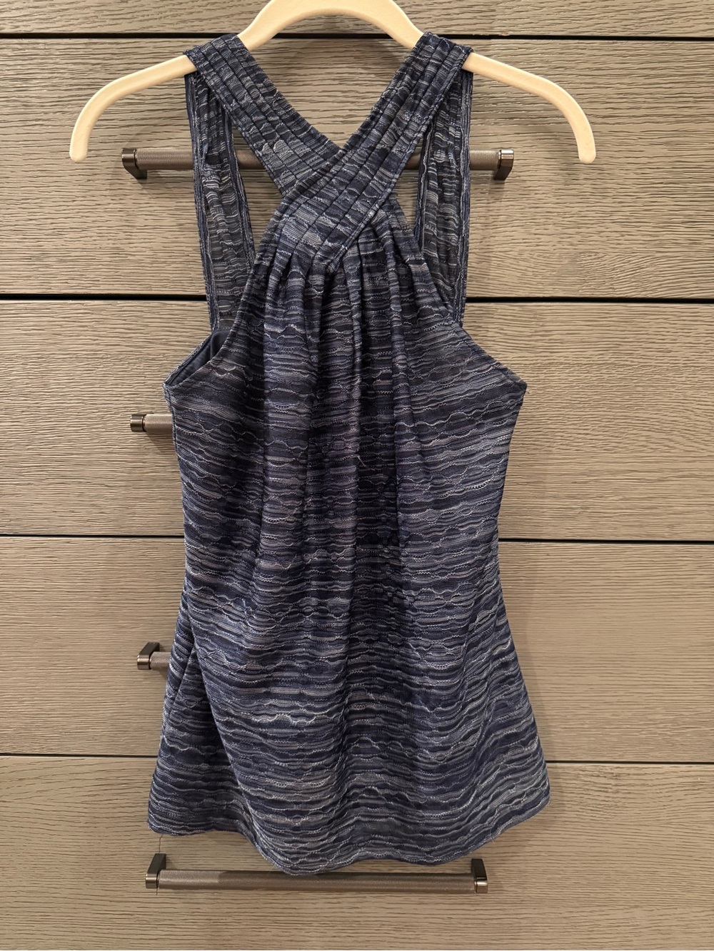 Women’s Navy Blue Crisscross Front Tank Top
